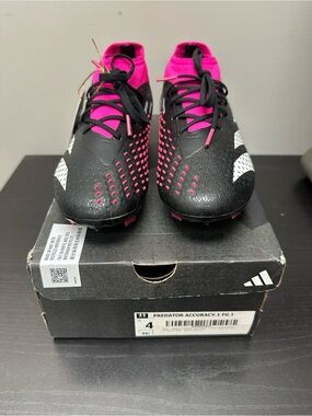 Adidas Predator Accuracy FG Soccer Cleats - Black & Hot Pink